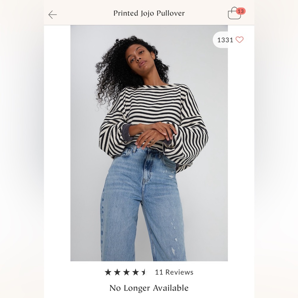 ISO!!!!!!! I am desperately in search of this!! Size L!! Jo Jo Printed Pullover